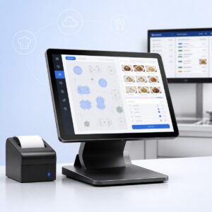 Cloud restaurant point of sale system with table management and kitchen integration