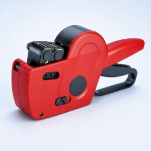 Red handheld pricing label gun